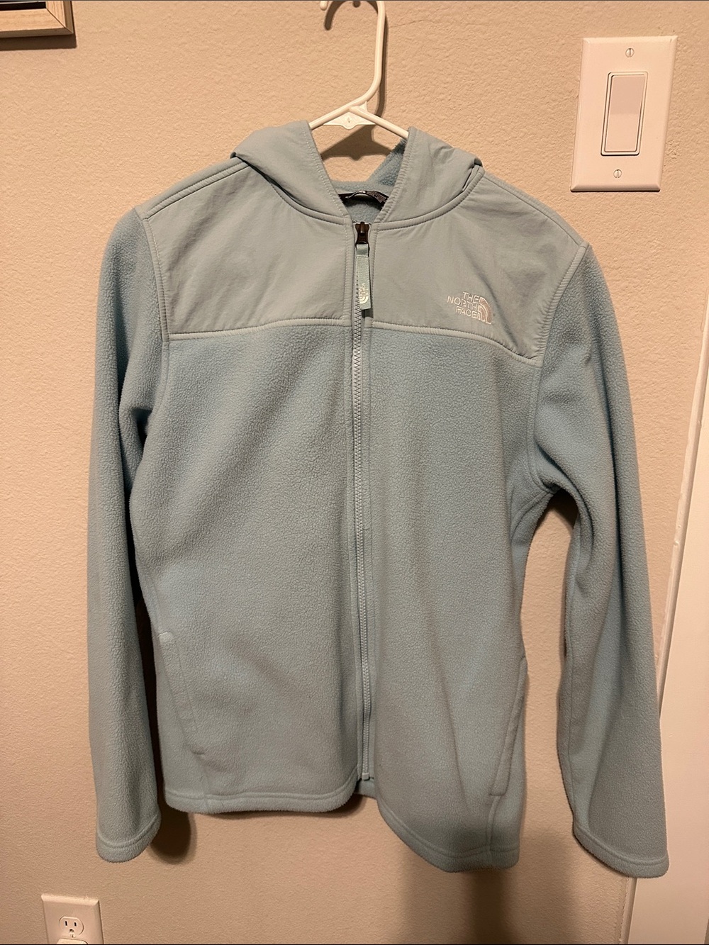 The North Face Kids Pale Blue Full-Zip Fleece Hoodie